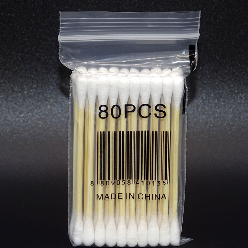 30 bolsas de máquina de algodón envasado desechable de doble cabeza limpia barra de algodón doméstica para el baño de algodón de maquillaje