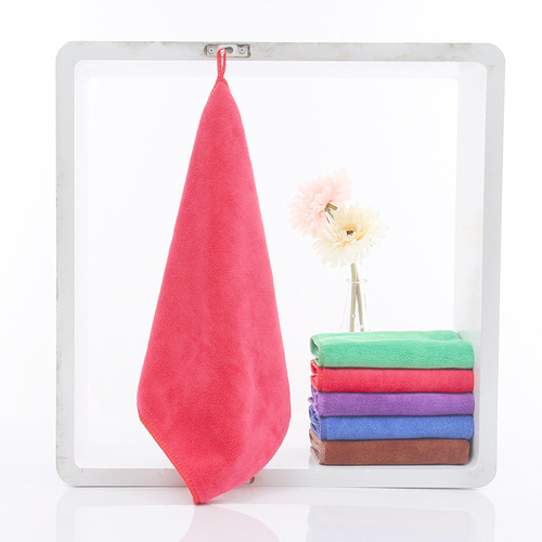 Fine Fiber Cleaning Cloth, Car Wash Towel, Absorbent Wipe, 420g, 30*30, Hook, Multi-purpose Car Wash Towel