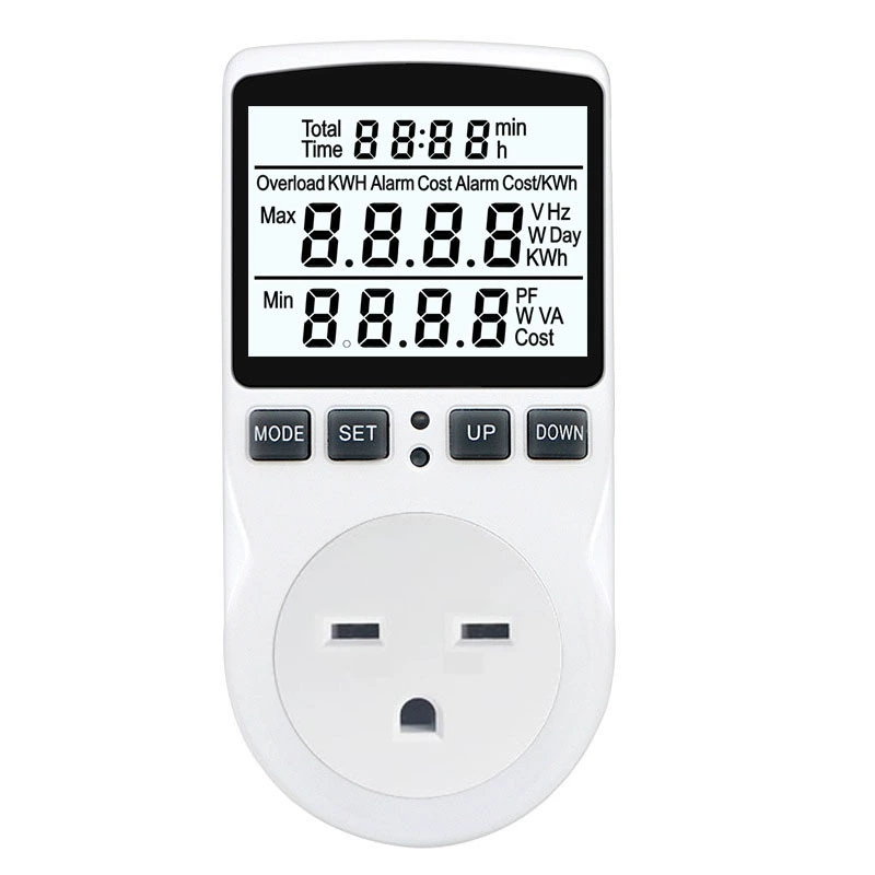 Заводская розетка с подсветкой, измерением мощности и оплатой, Nema 6-15P 15A 250V