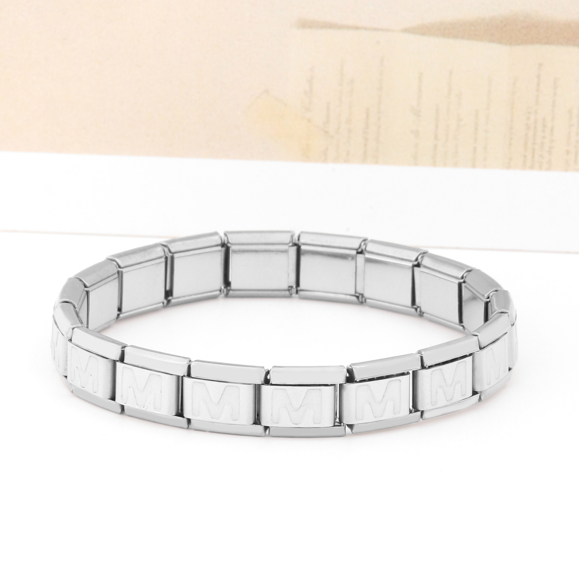 Stainless Steel IG Style Letter Polishing Bracelets display picture 24