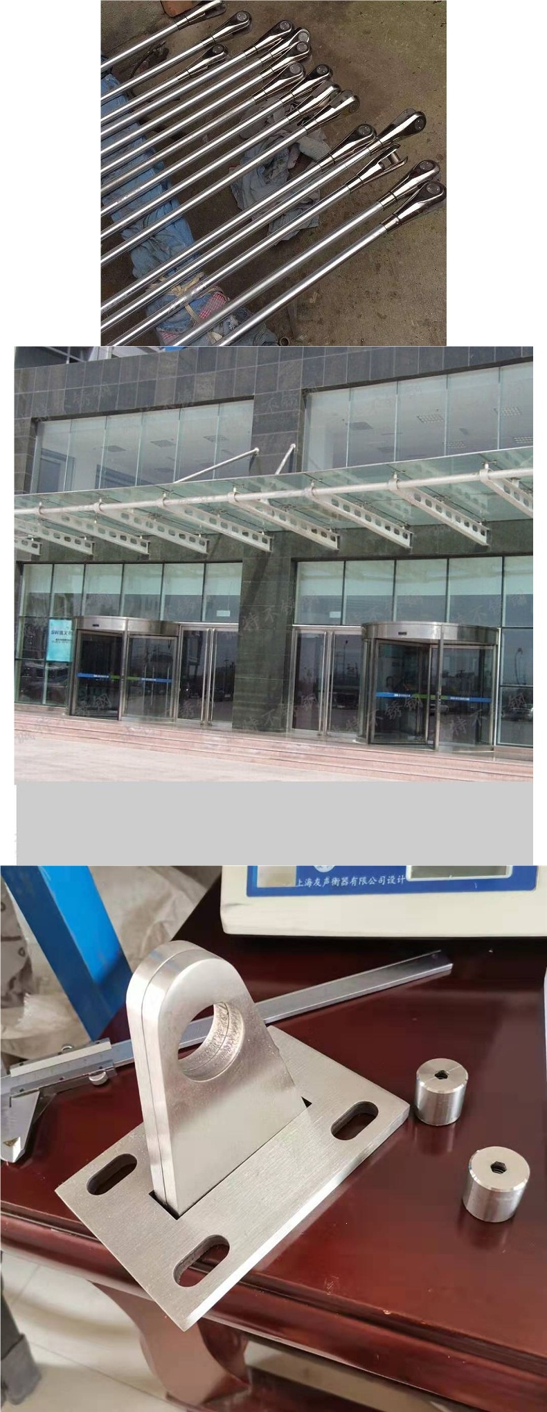 304 stainless steel tension rod, steel structure canopy tension rod, glass canopy diagonal tension rod
