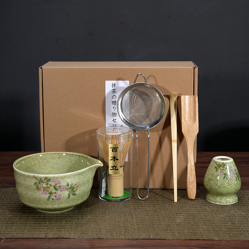 Japonés Matcha tazón Matcha túnica canción té herramientas de pedido taza de té de cerámica taza de té mezclador Matcha cepillo taza de té