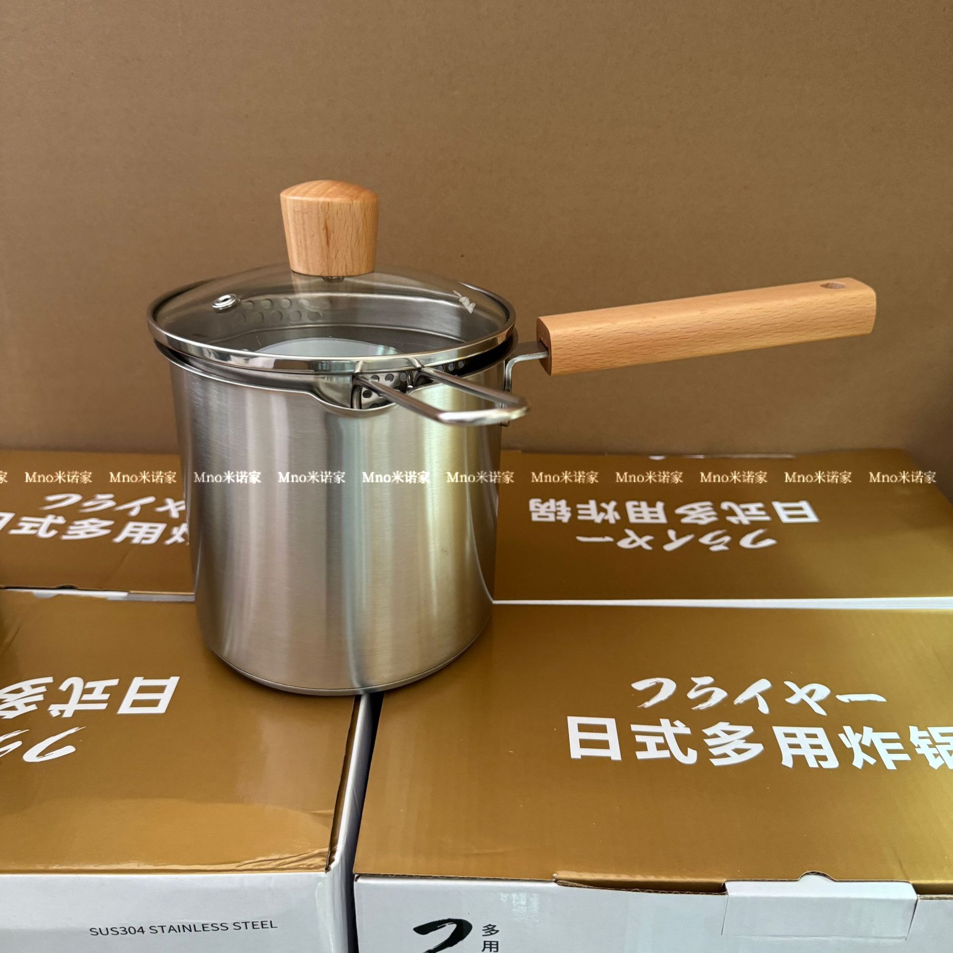 일본식 너도밤나무 직선형 튀김기 [복합바닥+튀김바구니]