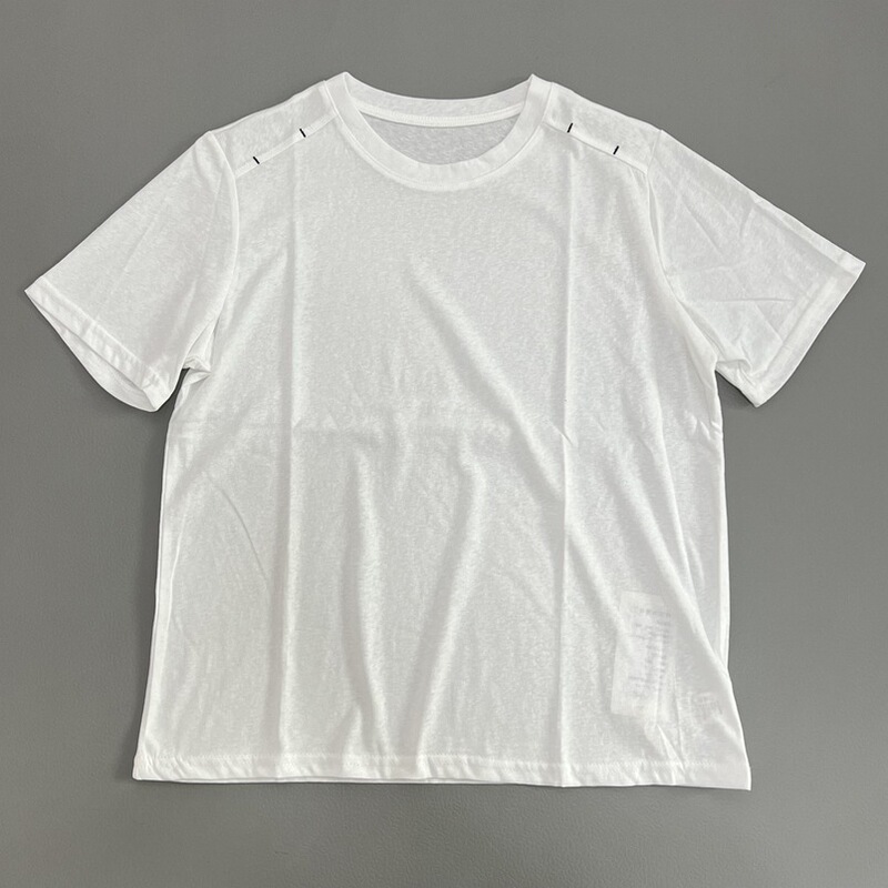 Shoulder Embroidery Simple White Round Neck Short-Sleeved Summer New T-Shirt for Women Loose and Versatile Slimming Basic Top