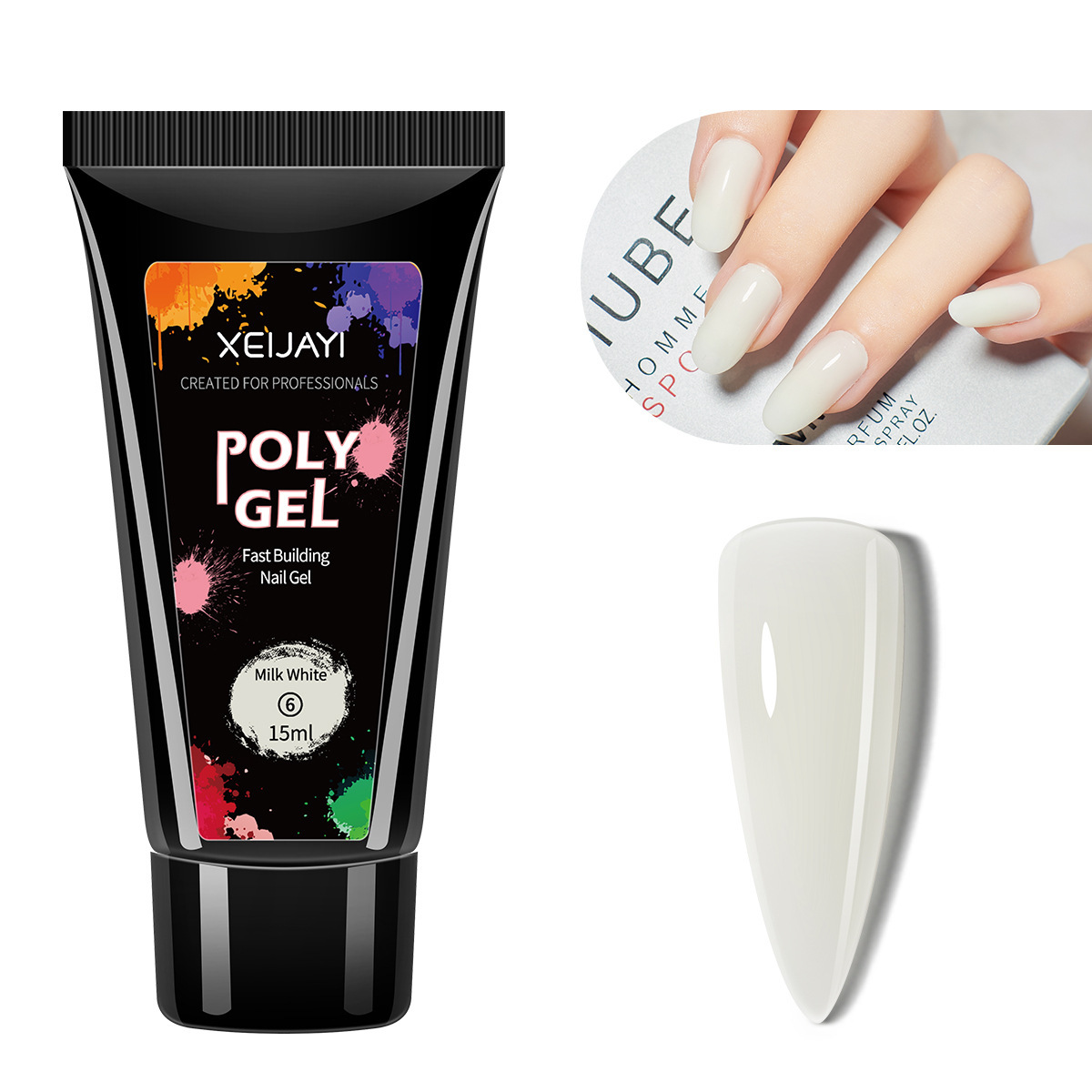 Extensión de cristal pegamento de fototerapia de uñas pegamento 15ml pegajoso diamante UV extensión rápida sin bandeja de papel fábrica al por mayor