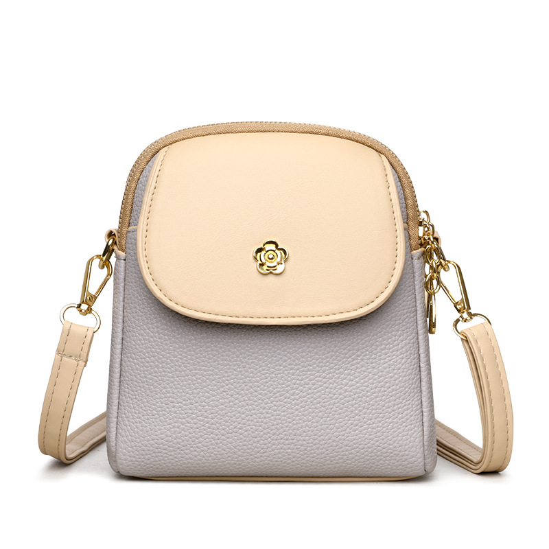 Bolso de teléfono móvil para mujeres 2024 nuevo mochila de cuero de verano sensación de textura de moda exquisita bolso de hombro