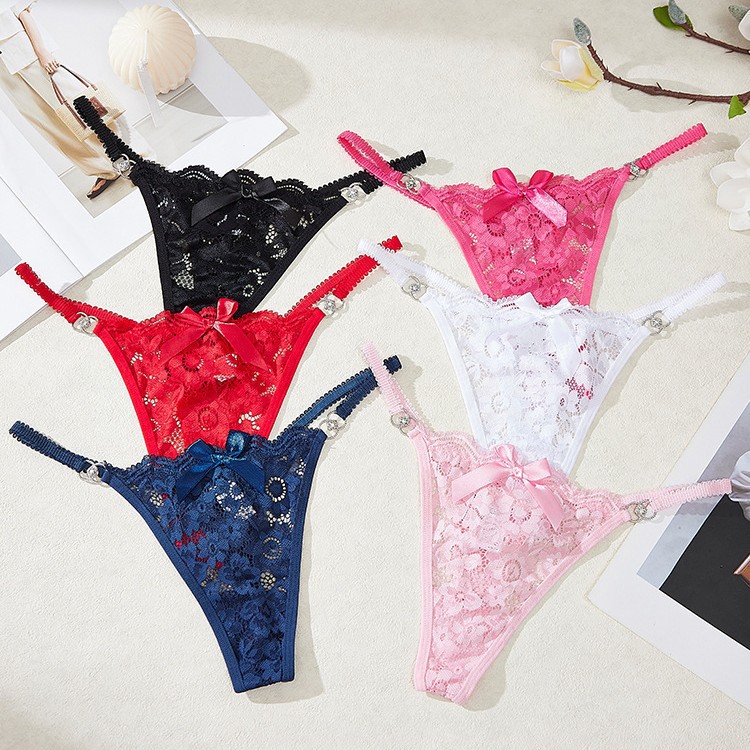 Cross-border lace thong explosions fashion European and American sexy underwear women's plus size bikini pure desire wind sexy underwear