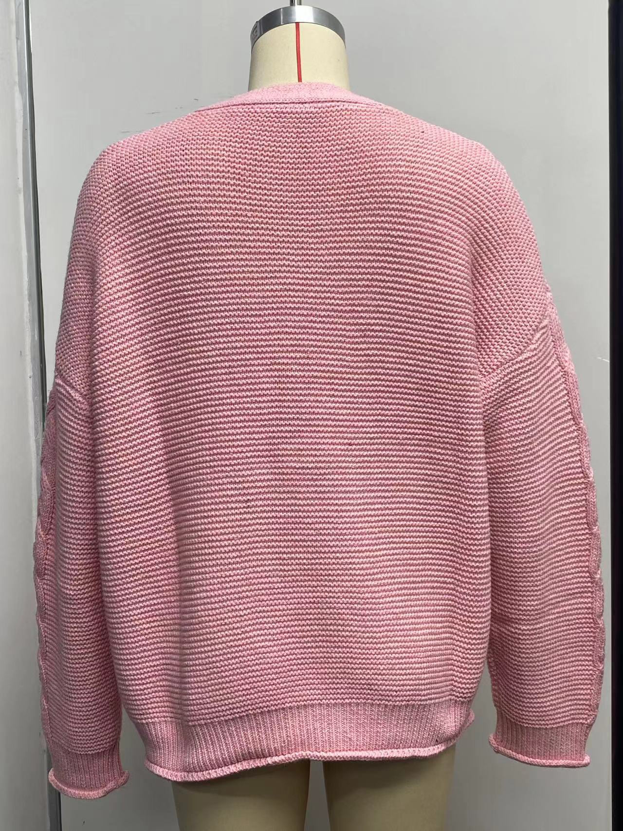 Title 8, Solid Loose Round Neck Pullover Twist Womens S...