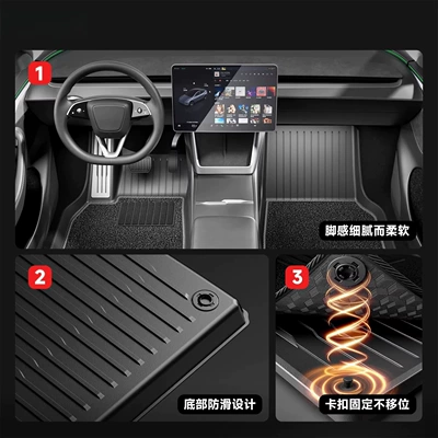 Universal Foot Pad Full-Coverage Floor Mats, Tpe Car