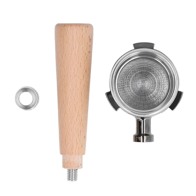 51mm Bottomless Filter Handle Zinc Alloy Coffee Machine Handle Suitable for DELONGHI ECP3420/685/680