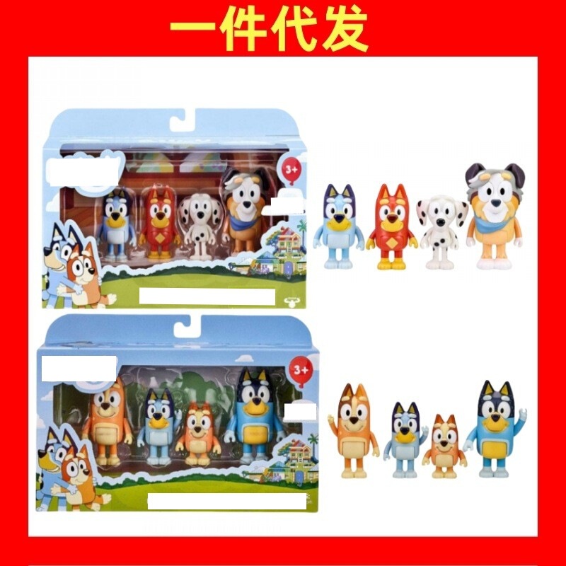 Bluey and Friends Bluey and Friends Family 4-Piece Model Set Bluey and Friends Bluey and Friends Family 4-Piece Model Set