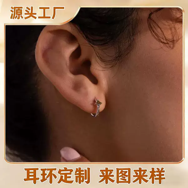 Cross-Border Best-Selling 12-Color Birthstone Earrings, Unique Niche Design Accessories, High-End Fashion Earrings for Women