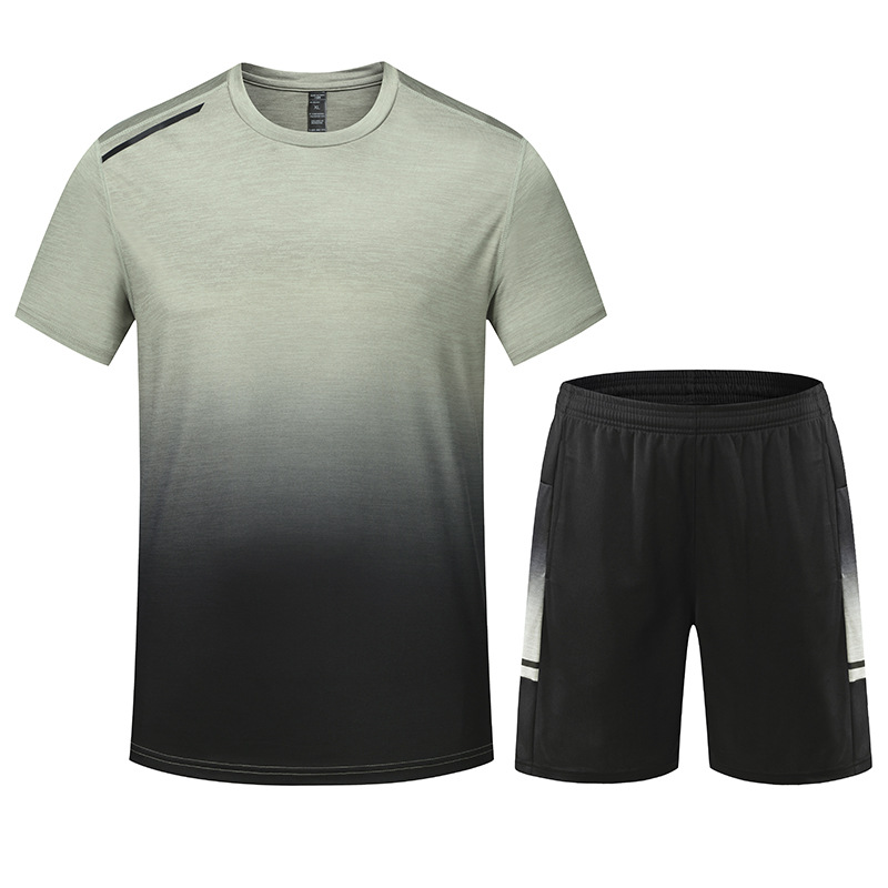 Traje de ropa deportiva Camiseta de manga corta de verano de secado rápido y transpirable Pantalones cortos de entrenamiento de baloncesto para correr por la mañana Ropa de gimnasio 680