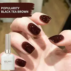 New Halloween Popular Black Tea Brown Gel Nail Polish for DIY Nail Art, Suitable for Nail Salons and Factory Wholesale