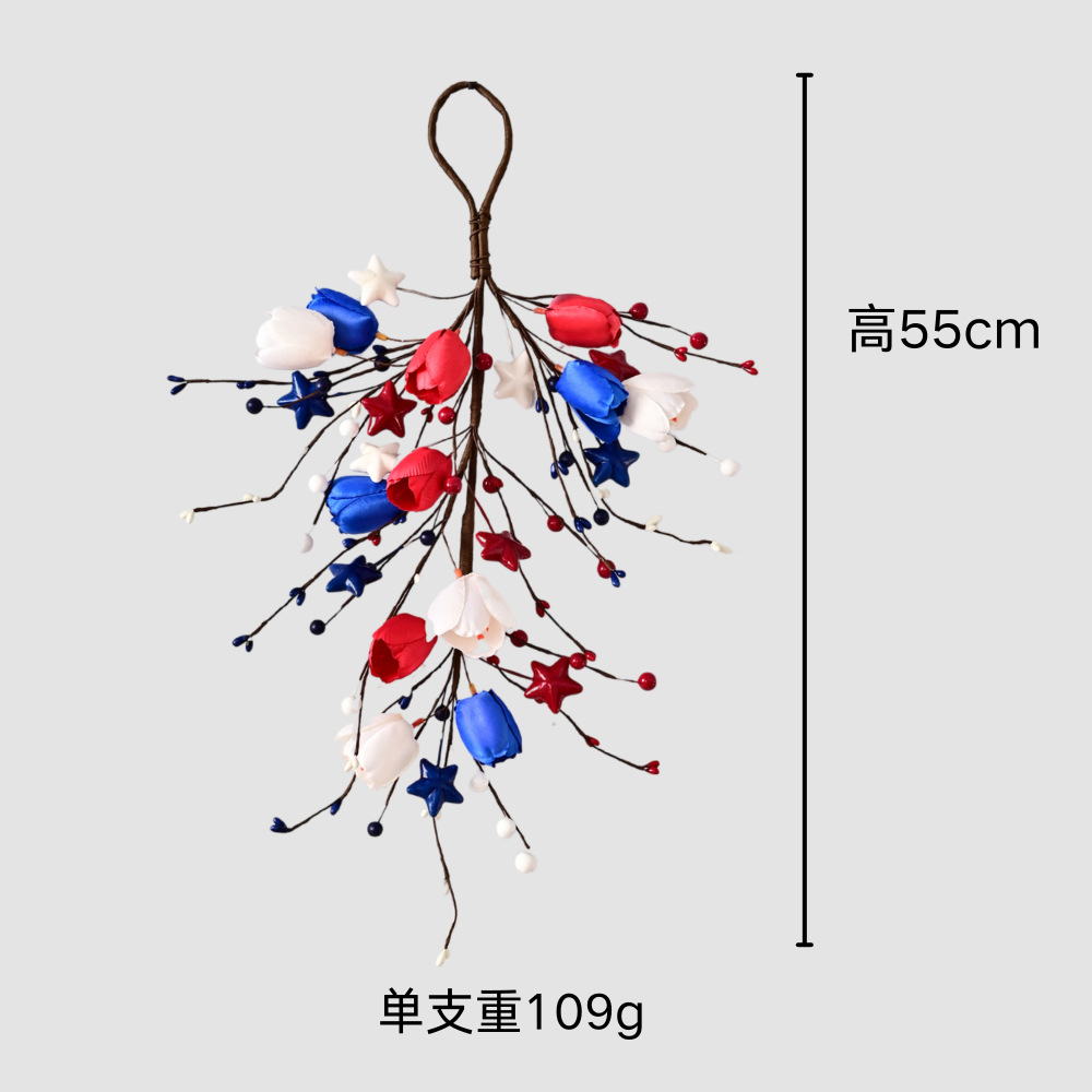 Día de la Independencia Decoración Decoración de ramas Adornos de pared Adornos de pared Estrellas rojas, blancas y azules Día nacional de EE. UU.