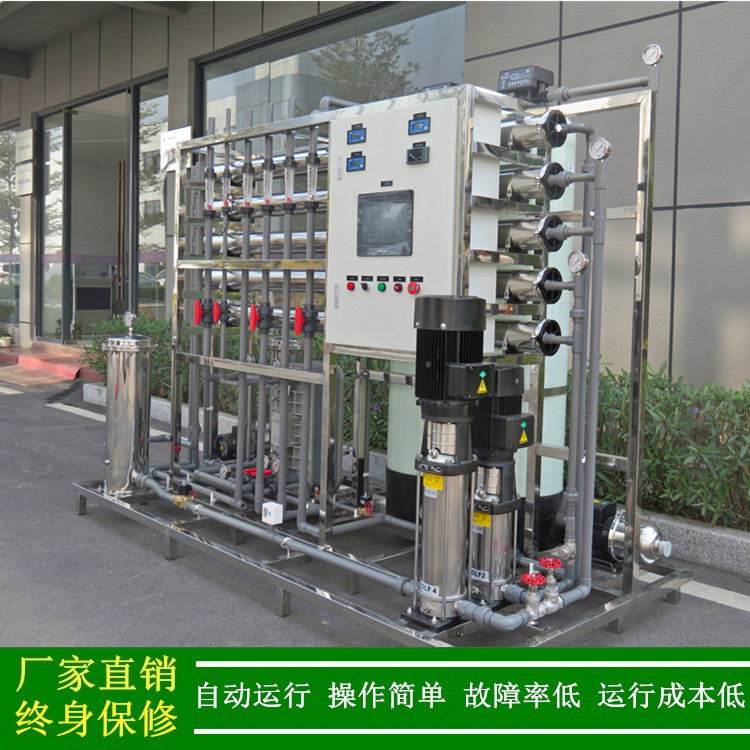 超纯水_大型全自动二级RO反渗透+edi水处理1t纯水机_绿健厂家直销