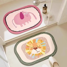 卡通可爱浴室地垫卫生间吸水垫软硅藻泥厕所门口防滑速干脚垫