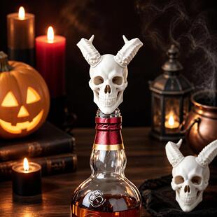 �羳��Ʒ3D_Skull_Horn_Wine_Bottle_Stopper_Bar_������t����