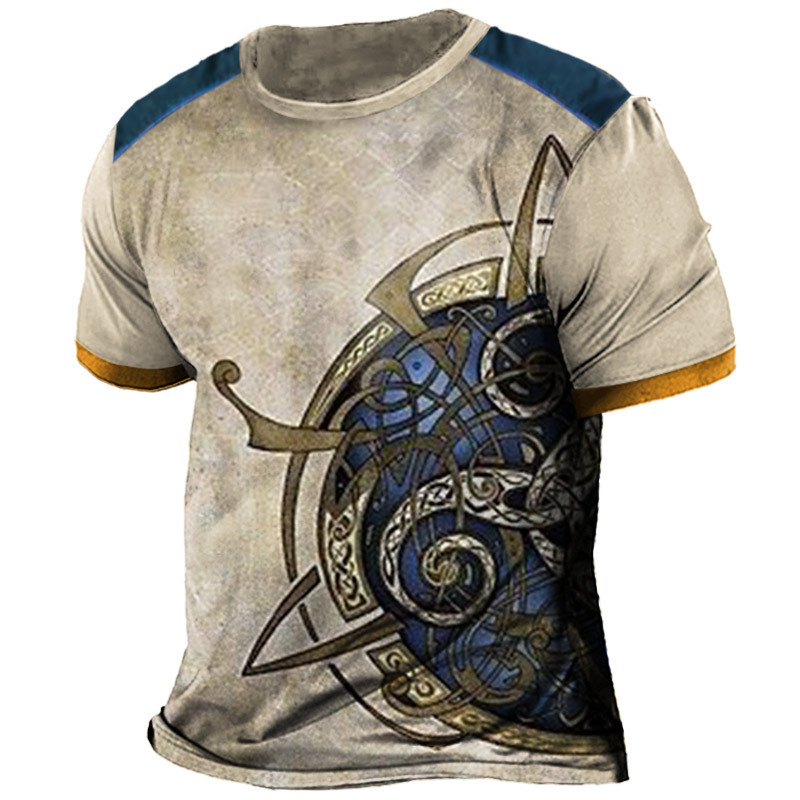 2023 nueva moda callejera impresión 3D camiseta transfronteriza verano casual suelta deportiva impresión 3D manga corta