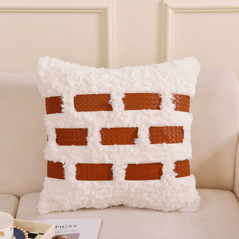 Имитированная шерсть кролика подушка, декоративная подушка для sofa, гостиная, прикроватный обратно офисный стул