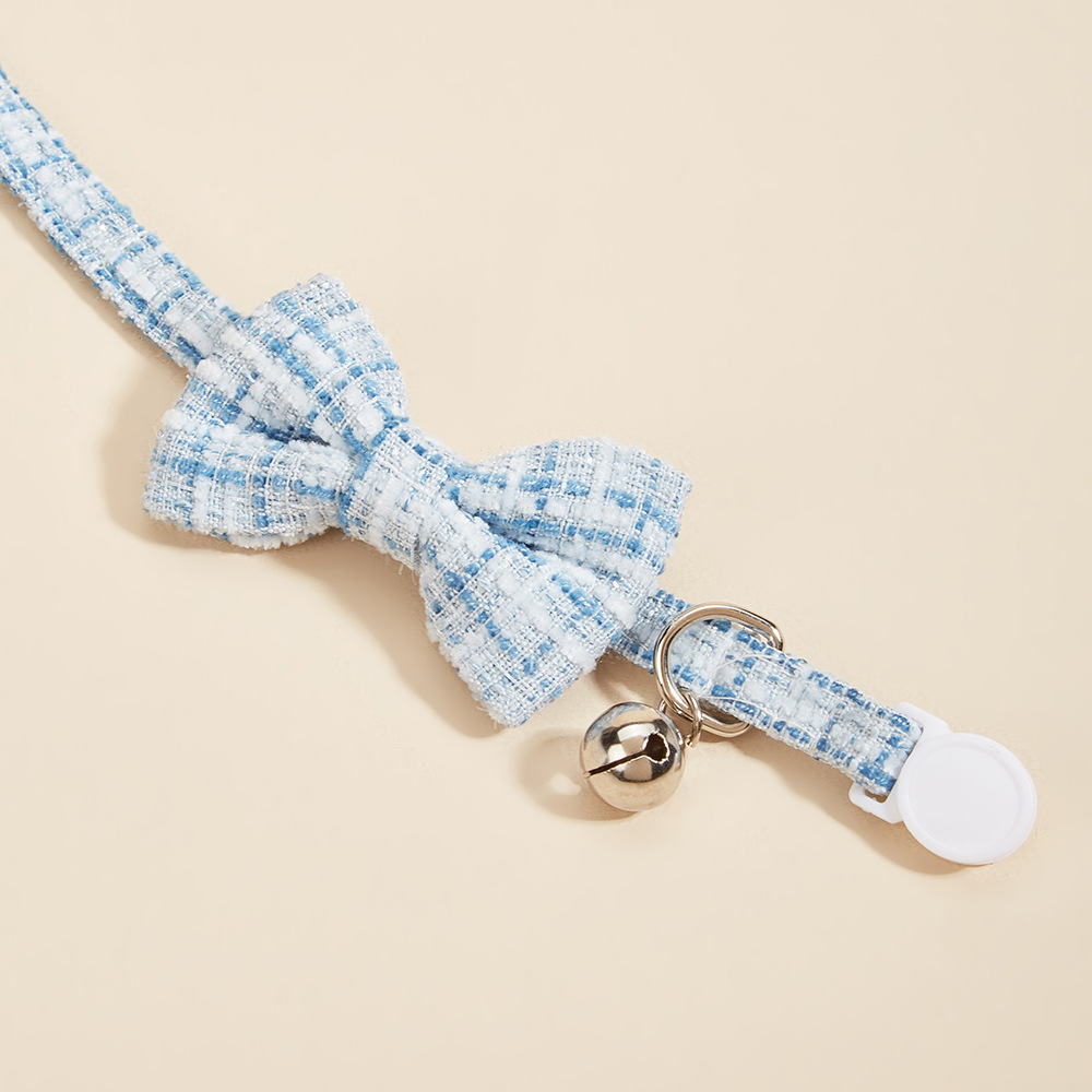 TANPOPPO pequeña fragancia collar de gato pajarita de mascota hebilla de seguridad lazo decorativo anillo de gato fábrica al por mayor