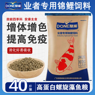 Dingneng koi fish feed 40kg fish food does not muddy water high protein increase body color special goldfish breeding fish food