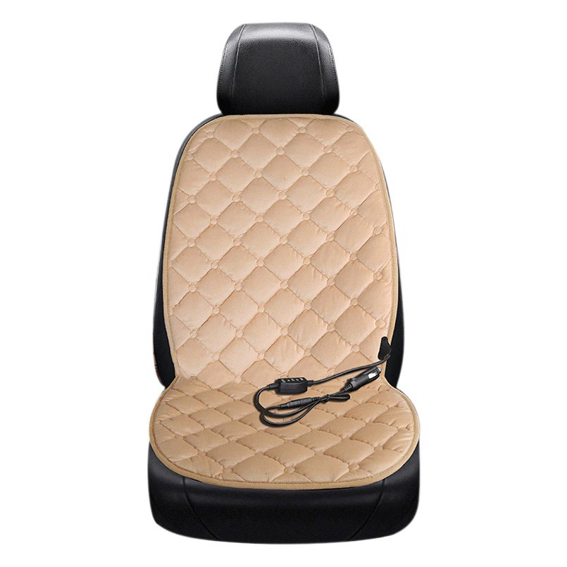 Подушка для обогрева автомобиля зимняя плюшевая монолитная крышка автомобильного сиденья 12 В Подушка заднего сиденья автомобиля теплое электрическое Отопление
