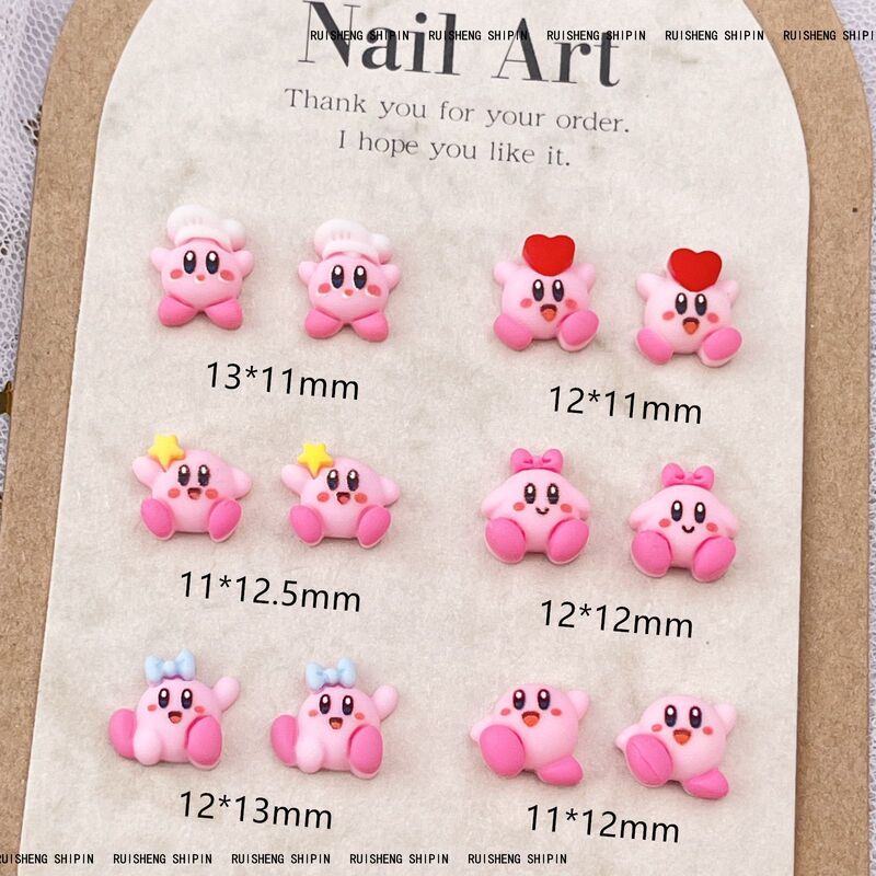 Cyber Red Star Card Cartoon Nail Art Jewelry Cute Pink Three-dimensional Animation Doll Handmade Armor Accessories Cyber Red Star Card Cartoon Nail Art Jewelry Cute Pink Three-dimensional Animation Doll Handmade Armor Accessories