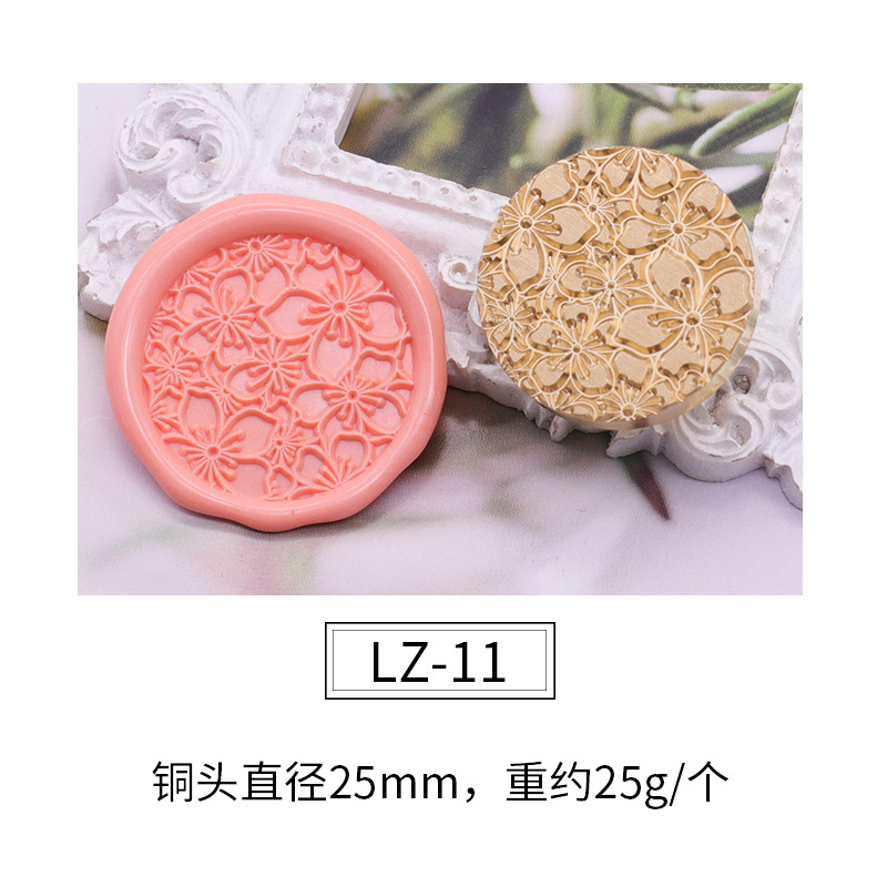 Cabeza de sello de pintura de fuego cabeza de cobre de planta verde patrón confeccionado sobre sellado cera sello de pintura de fuego Cabeza Fábrica al por mayor