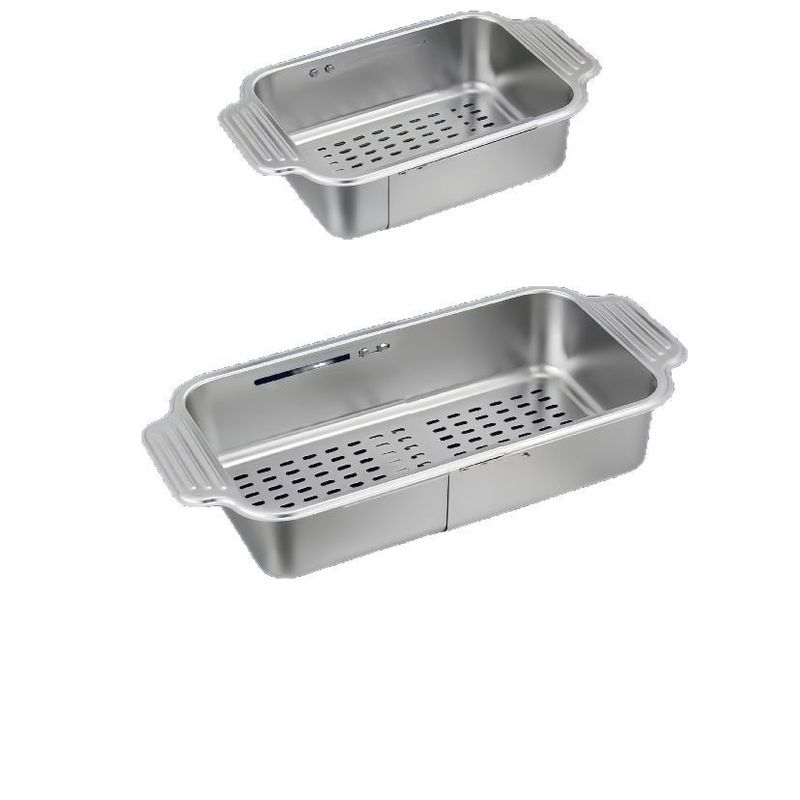 304 ステンレス鋼のキッチンシンク排水バスケット格納式排水ラック食器洗いボウル食器収納ラック|undefined