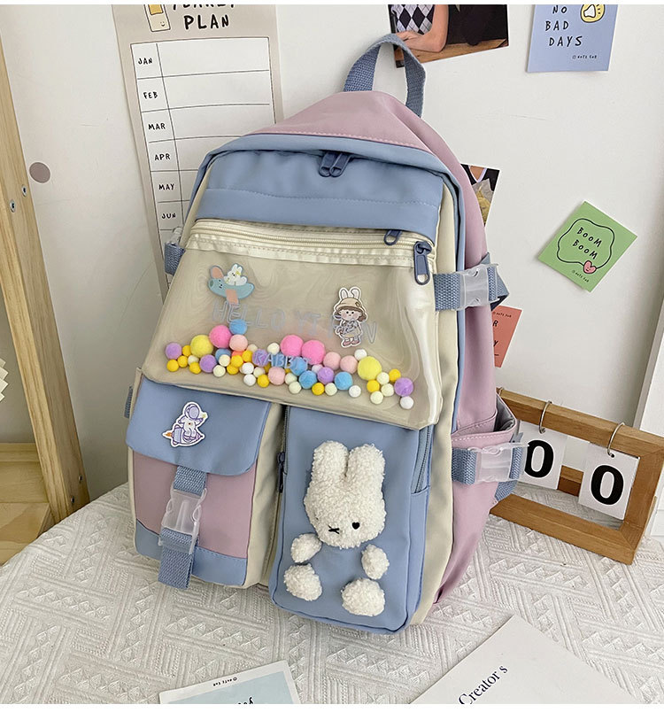 Korean Candy Color Large-capacity Backpack Wholesale Nihaojewelry display picture 8
