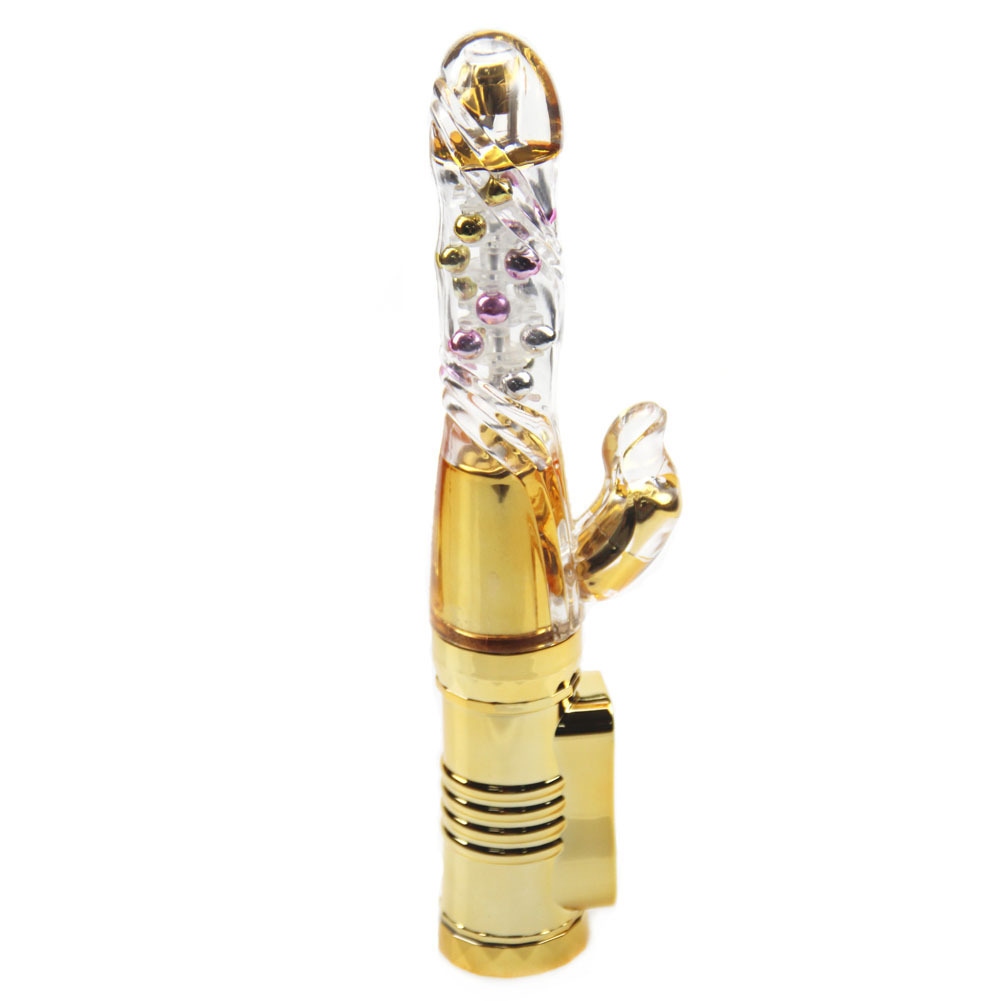 Retractable Rotating Bead Vibrator with 36 Modes, USB Rechargeable Thrusting Wand — detail image 2