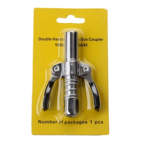 Double-handle locking clamp type high-pressure grease nozzle electric pneumatic butter gun nozzle butter machine flat mouth flat head grease nozzle
