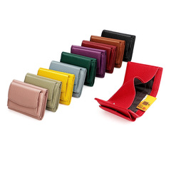 Wholesale Japanese and Korean new women's small wallet genuine leather rfid anti-degaussing coin loose bag wallet short women's wallet
