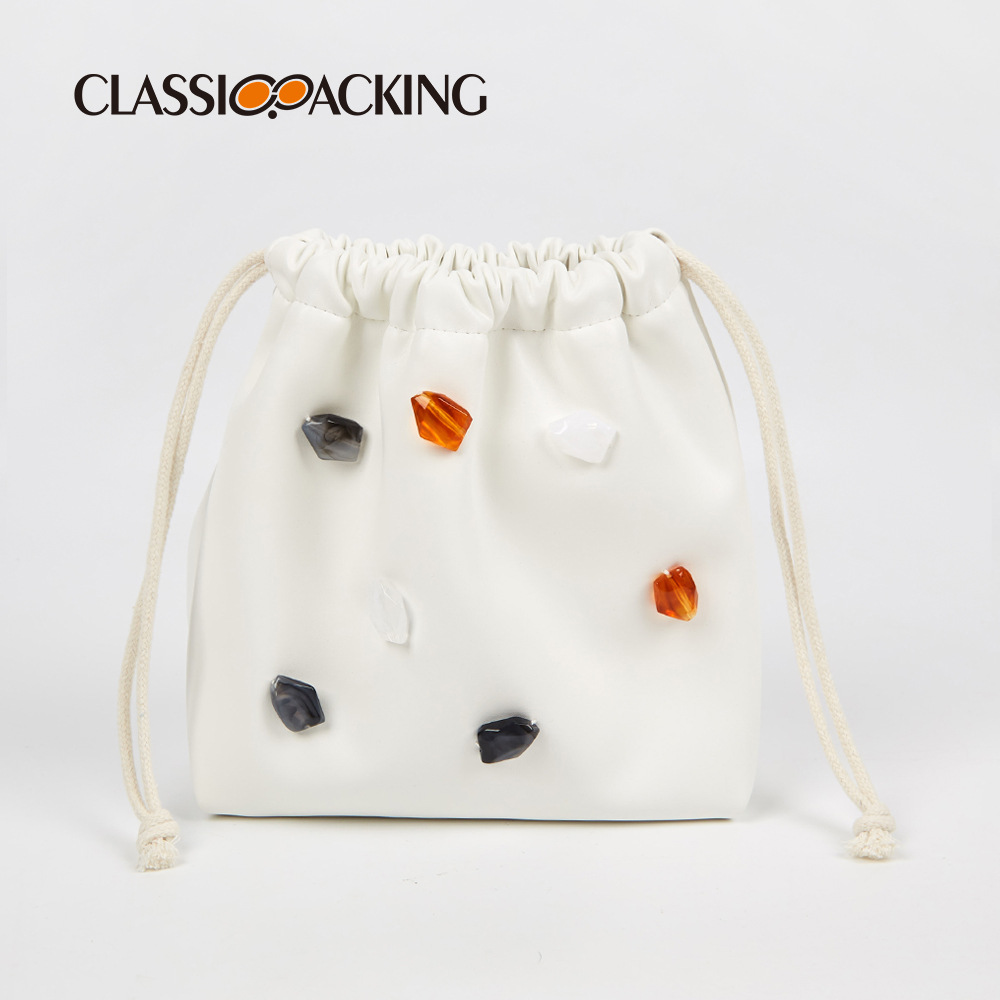 Bolsa de almacenamiento de gran capacidad simple de estilo coreano con impresión de logotipo bolsa de lápiz labial multifuncional de moda pequeña bolsa de cosméticos portátil