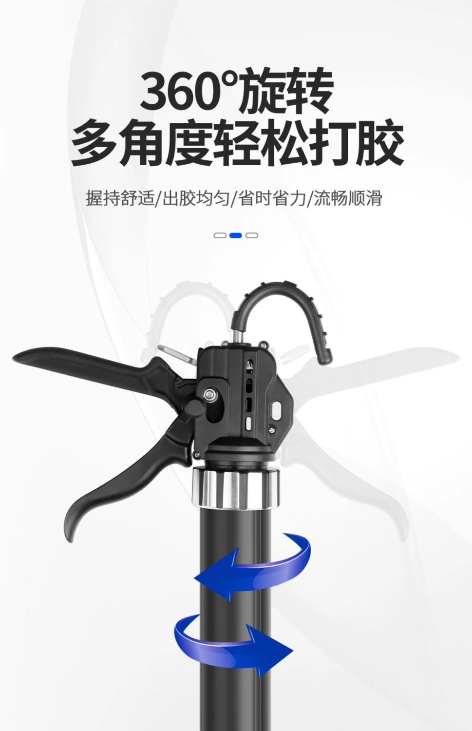 Glass Glue Gun with Automatic Glue Cutting, Labor-Saving Structure, Specialized for Structural Adhesive, Nineteen Bearings, for Decoration, Sealing, Applying Glue, Beauty Glue, Soft Glue