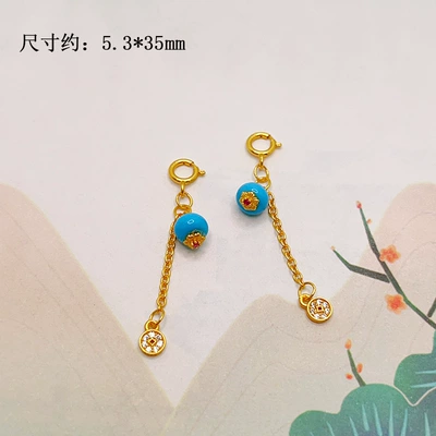 Natural Turquoise Gourd-Shaped Fortune | Zərgərlik ara hissələri - tassel-style-magnesite