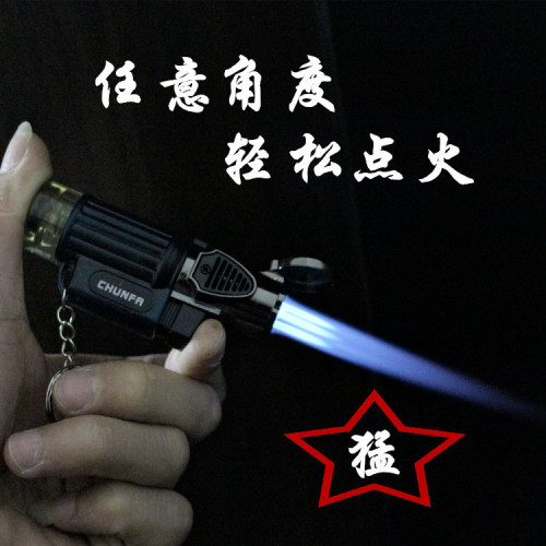 609-3 three-way inflatable lighter, creative small metal spray gun, creative, personalized welding gun, durable for barbecue