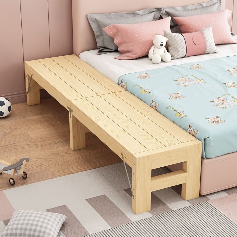Bedside Bed Widening and Extension Tool, Bed Widening and Lengthening Extension Bed, Solid Wood Children's Extension Bed, Foldable Model