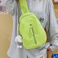 跨境新款森系少女胸包轻便小众学生斜挎包日系小清新简约小背包男