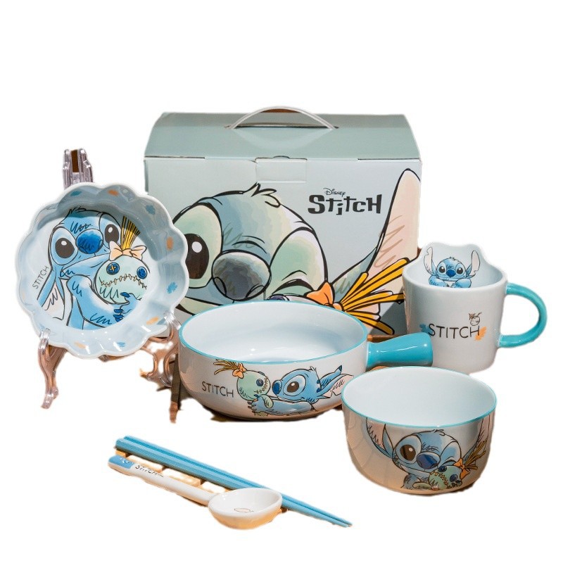 Conjunto de platos de cerámica de Steele, cuenco encantador, taza de agua, caja de regalo de fresa, oso, regalo de mujer, platos