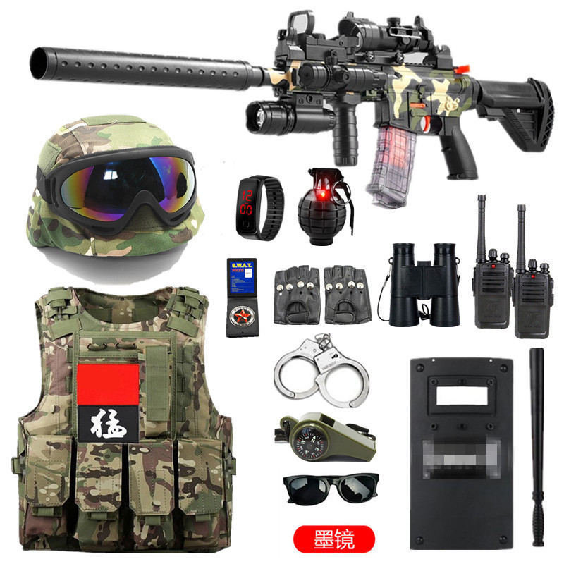 Children's Toy Gun suit Special Forces Soft Bullet Charge Grab Chicken Full Set Toy Boy Police Equipment 3-10 Years Old Children's Toy Gun suit Special Forces Soft Bullet Charge Grab Chicken Full Set Toy Boy Police Equipment 3-10 Years Old