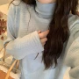 打底修身半高领多色针织衫