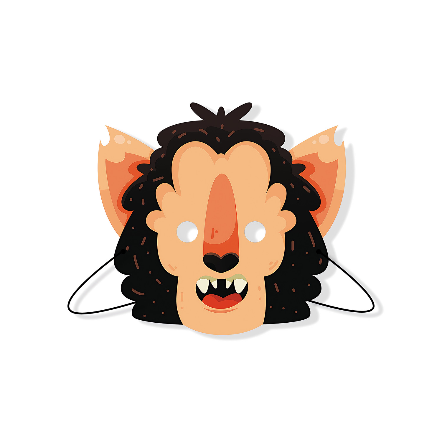 Halloween blanco máscara de cartón kindergarten hecho a mano DIY material creativo dibujos animados niños mascarada apoyos