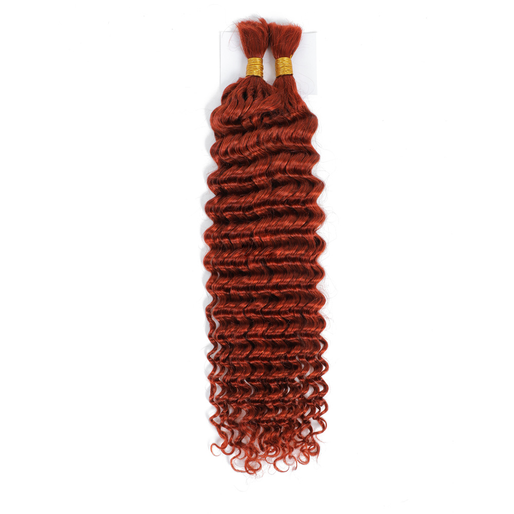 Deep Wave Peruca de cabello real Curly cabello real Trenzado extensiones de cabello humano Bulk