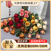 跨境外贸樱桃小雷仿真花花墙瀑布拱门婚庆布置路引花地排插花批发