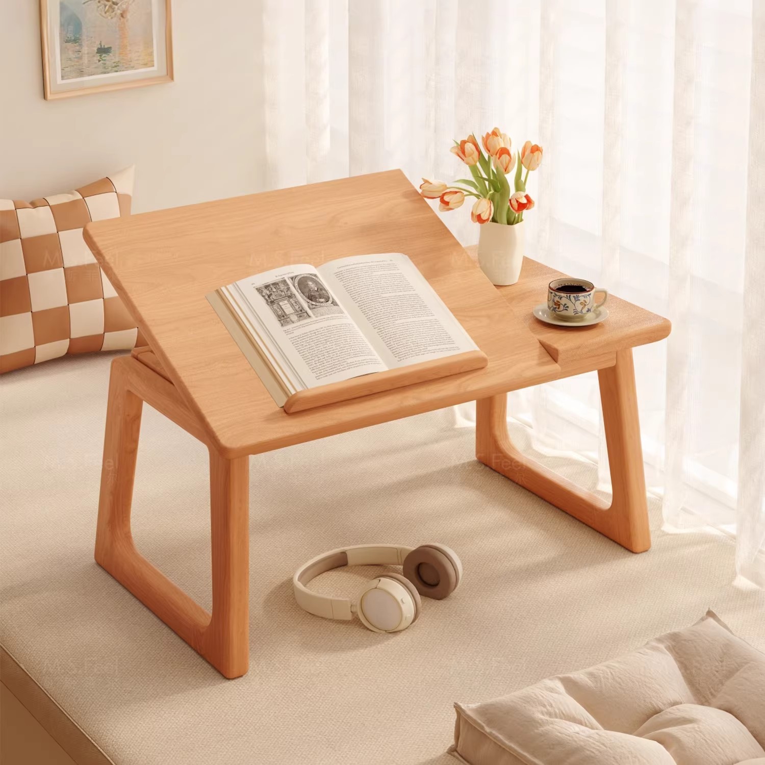 Ventana flotante pequeña mesa de madera sólida plegable pequeña mesa de té balcón mesa de té doméstica de alta calidad tatami japonés mesa kang