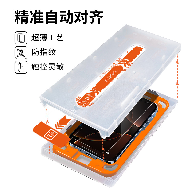 Protector de Pantalla de Vidrio Templado para Teléfono Apple 17/16/15/14/13/12, xsmax, Pantalla Completa, Luz Verde, Libre de Polvo, Repuesto de Almacén, Modelo Básico