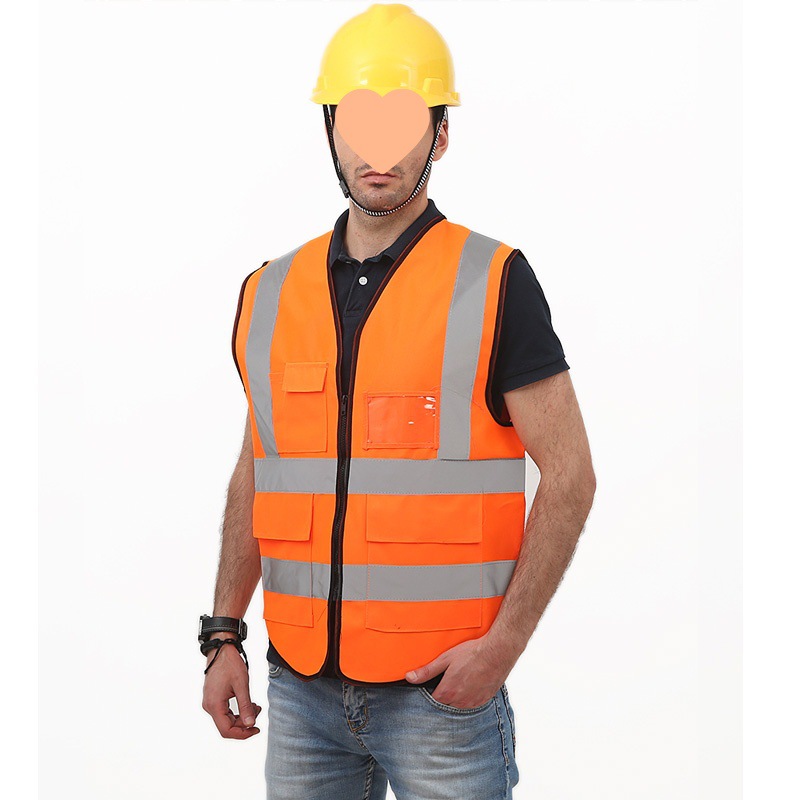 chaleco reflectante chaleco de construcción fluorescente sanitario trabajador construcción de seguridad nocturna ropa chaqueta de viaje nocturno fijo