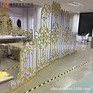 亚克力加工定制厂家 工艺品金色镜片装饰 加包装处理定做
